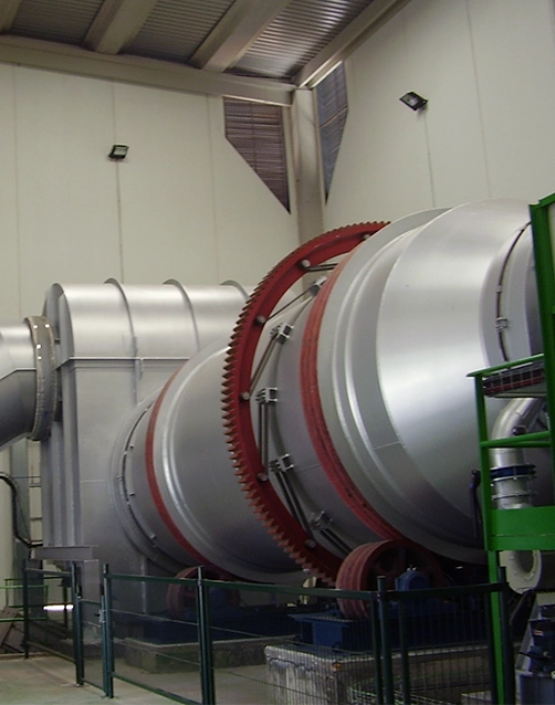 Horno rotativo continuo serie KR de Kalfrisa para valorización térmica de residuos